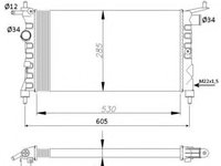 Radiator, racire motor OPEL CORSA B (73_, 78_, 79_) (1993 - 2002) NRF 50551