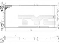 Radiator, racire motor OPEL CORSA B (73_, 78_, 79_) (1993 - 2002) TYC 725-0019-R