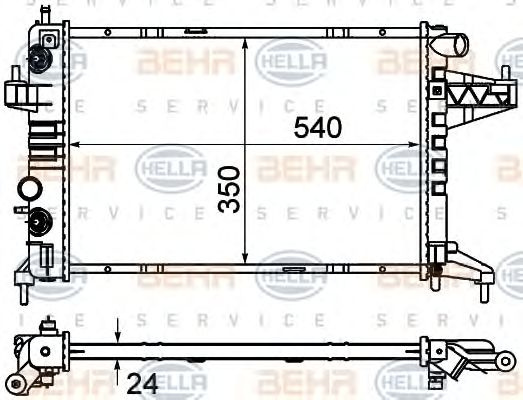 Radiator racire motor OPEL CORSA C (F08, F68) - Cod intern: W20090113 - LIVRARE DIN STOC in 24 ore!!!