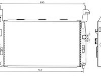 Radiator, racire motor OPEL MERIVA (2003 - 2010) NRF 55317