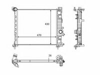 Radiator, racire motor OPEL MERIVA B (2010 - 2016) NRF 58473 piesa NOUA