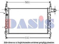 Radiator, racire motor OPEL MONZA E (39_, 49_), OPEL KADETT E Cabriolet (43B_), OPEL KADETT E combi (35_, 36_, 45_, 46_) - AKS DASIS 150370N