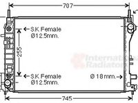 Radiator, racire motor OPEL VECTRA C, OPEL VECTRA C GTS, SAAB 9-3 limuzina (YS3F) - VAN WEZEL 37002559