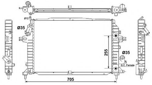 Radiator, racire motor OPEL ZAFIRA B (A05) (2