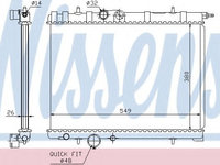 Radiator, racire motor PEUGEOT 206 CC (2D) (2000 - 2016) NISSENS 63697 piesa NOUA