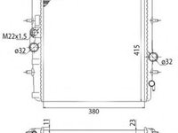 Radiator, racire motor PEUGEOT 206 hatchback (2A/C), PEUGEOT 206 CC (2D), PEUGEOT 206 SW (2E/K) - MAGNETI MARELLI 350213250003