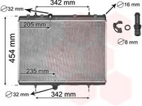 Radiator, racire motor PEUGEOT 307 (3A/C), PEUGEOT 307 SW (3H), PEUGEOT 307 CC (3B) - VAN WEZEL 40002267