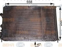 Radiator racire motor RENAULT MEGANE I Break (KA0/1_) - OEM - NRF: NRF58106A|58106A - Cod intern: W02309941 - LIVRARE DIN STOC in 24 ore!!!