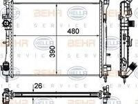 Radiator racire motor RENAULT SYMBOL I (LB0/1/2_) - OEM - NRF: NRF58374|58374 - Cod intern: W02081023 - LIVRARE DIN STOC in 24 ore!!!