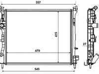 Radiator, racire motor RENAULT SYMBOL II (LU1/2) (2008 - 2013) NRF 58374 piesa NOUA