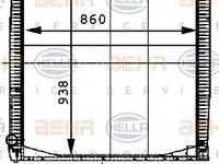 Radiator, racire motor SCANIA 4 - series - HELLA 8MK 376 721-621