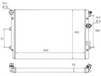 Radiator, racire motor SEAT ALHAMBRA (710, 711) (2010 - 2020) NRF 58464