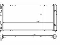 Radiator racire motor Seat Cordoba (6k1, 6k2), Ibiza 2 (6k1), Inca (6k9), Vw Caddy 2 (9k9a), Polo Classic (6kv2)
