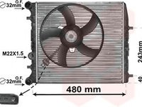 Radiator, racire motor SEAT IBIZA IV (6L1) (2002 - 2009) VAN WEZEL 76002013 piesa NOUA