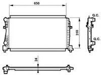 Radiator, racire motor SEAT LEON (5F1) (2012 - 2016) NRF 58438 piesa NOUA