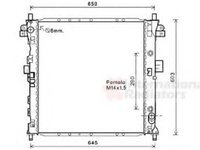 Radiator, racire motor SSANGYONG KYRON, SSANGYONG ACTYON I, SSANGYONG KORANDO - VAN WEZEL 81002131