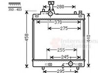 Radiator, racire motor SUZUKI ALTO V (GF), NISSAN PIXO (UA0) - VAN WEZEL 52002113