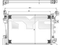 Radiator, racire motor TYC 725-0035