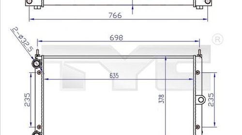 Radiator, racire motor TYC 737-0043-R