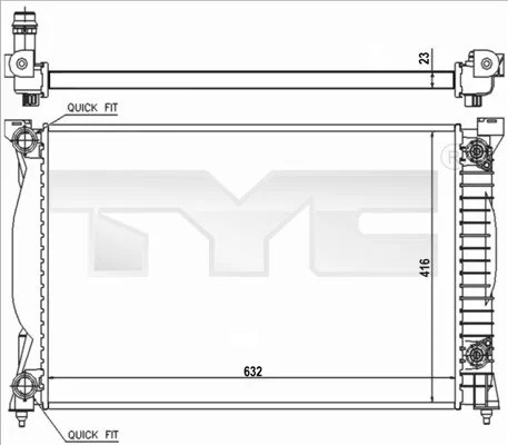 Radiator racire motor TYC AUDI A6 C5 (4B2, 4B4) 2001-2005 - 702-0014-R