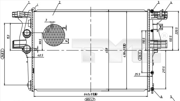 Radiator racire motor TYC IVECO DAILY VI bus 2014-2019 - 715-0005
