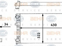 Radiator racire motor VOLKSWAGEN GOLF Mk II (19E, 1G1) - OEM - NRF: NRF58819|58819 - Cod intern: W02309209 - LIVRARE DIN STOC in 24 ore!!!