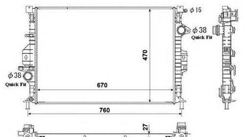 Radiator racire motor VOLVO S60 II (Y20, 134)