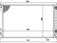 Radiator racire motor VW AUDI A4 2,4B 01- - Cod intern: W20090606 - LIVRARE DIN STOC in 24 ore!!!