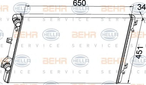 Radiator racire motor VW Eos (1F7, 1F8) (An fabricatie 03.2006 - 08.2015, 200 - 210 CP, Benzina) - Cod intern: M20354994 - LIVRARE DIN STOC in 24 ore!!!