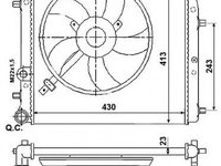 Radiator, racire motor VW FOX (5Z1, 5Z3) (2003 - 2016) NRF 53021 piesa NOUA