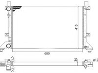 Radiator, racire motor VW LT Mk II bus (2DB, 2DE, 2DK), VW LT Mk II caroserie (2DA, 2DD, 2DH) - MAGNETI MARELLI 350213521003