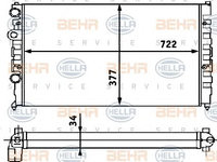 Radiator racire motor VW Passat B3/B4 Estate (3A5, 35i) (An fabricatie 02.1988 - 05.1997, 75 - 184 CP, Benzina) - Cod intern: W20090650 - LIVRARE DIN STOC in 24 ore!!!