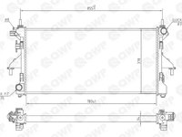 Radiator racire motor WRA111 QWP pentru Peugeot Boxer Peugeot Manager CitroEn Jumper CitroEn Relay