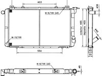 Radiator racire Nissan Patrol 260/Y60, 01.1990-1997, Motorizare 2, 8 Td 85kw, 4, 2 Td 85kw Diesel, cutie Manuala, dimensiune 740x452x32mm, Cu lipire fagure prin brazare, Aftermarket