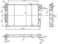 Radiator racire Opel Calibra, 09.1990-1997 Motor 2, 0 85/110kw, Opel Vectra A (J89), 09.1988-09.1995 Motor 1, 6 55kw, 1, 7 D 44kw, 1, 8 65/66kw, 2, 0 85/110kw Benzina/Diesel, dimensiune 540x378x23mm, Cu lipire fagure mecanica, Aftermar