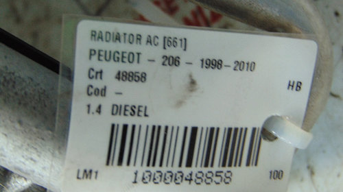 Radiator racire Peugeot 206, motor 1.4 Diesel