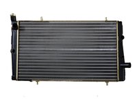 Radiator racire Peugeot 309, 10.1985-05.1989 Motor 1, 6 53/55/59/68/76/83kw, 1, 8 D 44kw, 1, 9 D 47kw, Model 309 Gti 10.1986-10.1993 Motor 1, 9 88/96/108/118kw Benzina/Diesel, tip climatizare fara AC, cutie Manuala, dimensiune 608x378x24mm, Cu lipire