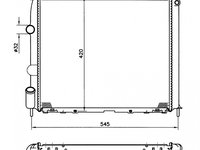 Radiator racire Renault Clio Ii (B0/1/2) 04.1998-12.1998 1,2 43kw Cu Ac Cv Manuala, Benzina, 480x398x34, Cu lipire fagure mecanica Aftermarket