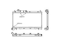 Radiator racire Subaru Forester, 09.2008-09.2013, XV, 03.2012-2017, motor 2.0 d, 108 kw, diesel, cutie manuala/automata, cu/fara AC, 686x342x25 mm, Koyo, aluminiu brazat/plastic