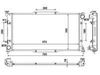 Radiator racire Subaru Legacy 07.1995-10.1998, Motorizare 2, 0 85kw, Benzina, tip climatizare Cu/fara AC, cutie automata, tip Calsonic, diametru intrare/iesire 38/38mm, dimensiune 674x356x18mm, Cu lipire fagure prin brazare, Aftermarket