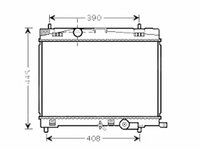 Radiator racire Toyota Urban Cruiser, 01.2009-2015 Motor 1, 33 73kw, Toyota Yaris, 11.2006-2011 Motor 1, 33 74kw Benzina, tip climatizare Cu/fara AC, cutie Manuala, dimensiune 479x350x18mm, Cu lipire fagure prin brazare, KOYO