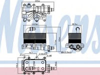 Radiator racire ulei, cutie de viteze automata BMW Seria 7 (E65, E66, E67) (2001 - 2009) NISSENS 90673