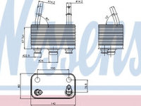 Radiator racire ulei, cutie de viteze automata BMW X5 (E53) (2000 - 2006) NISSENS 90678