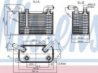 Radiator racire ulei, cutie de viteze automata VW MULTIVAN V (7HM, 7HN, 7HF, 7EF, 7EM, 7EN) (2003 - 2015) NISSENS 90722 piesa NOUA