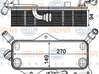 Radiator racire ulei, cutie de viteze automata (8MO376908061 HELLA) AUDI