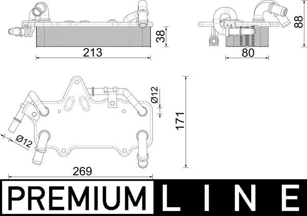 Radiator racire ulei cutie viteze automata MAHLE PORSCHE CAYENNE (9YA) 2019-2024 - CLC 283 000P