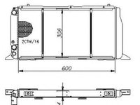 Radiator racire VW / AUDI 80 1,6-2,0 86-91 - OEM-NRF: 54603|NRF54603 - W02139950 - LIVRARE DIN STOC in 24 ore!!!