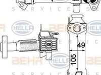 Radiator recirculare gaze de esapament BMW X3 E83 HELLA 8ME 376 750-761