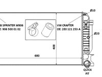 RADIATOR SPRINTER dupa AN FAB 2006 - PRODUS NOU