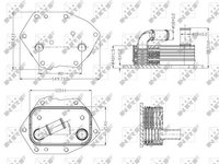 Radiator ulei 31313 NRF pentru Peugeot 508 2010 2011 2012 2013 2014 2015 2016 2017 2018 2019 2020 2021 2022 2023 2024